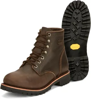 Chippewa Men's 6" Classic 2.0 Soft Toe Unlined Lace Up Work Boots - Durable, Full-Grain Leather Work Boots for Men