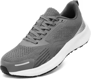 CLOAKA Men's Steel Toe Safety Sneakers, Lightweight, Non Slip, Puncture Proof, Grey, Casual, All Seasons