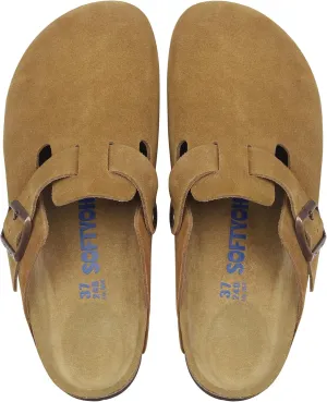 Clogs for Women Men, Mules with Arch Support and Adjustable Buckle, Suede Leather Cork Footbed Potato Shoes