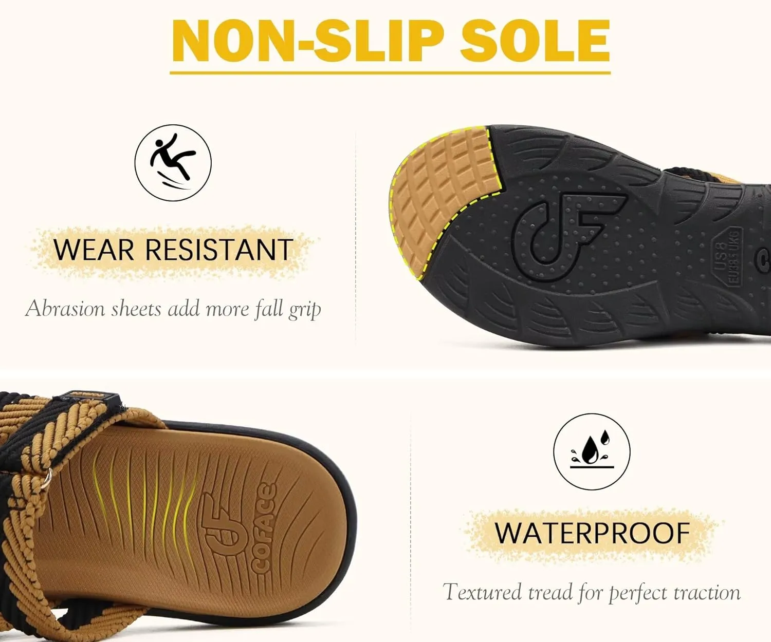 COFACE Womens Trendy Orthotic Flip Flops Lightweight Yoga Mat Thick Cushion Walking Thong Sandals Adjustable Slip On Slippers With Comfortable Plantar Fasciitis Arch Support