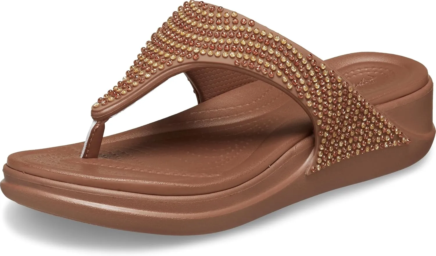 Crocs Women's Boca Bling Flip Wedge Platform Sandal
