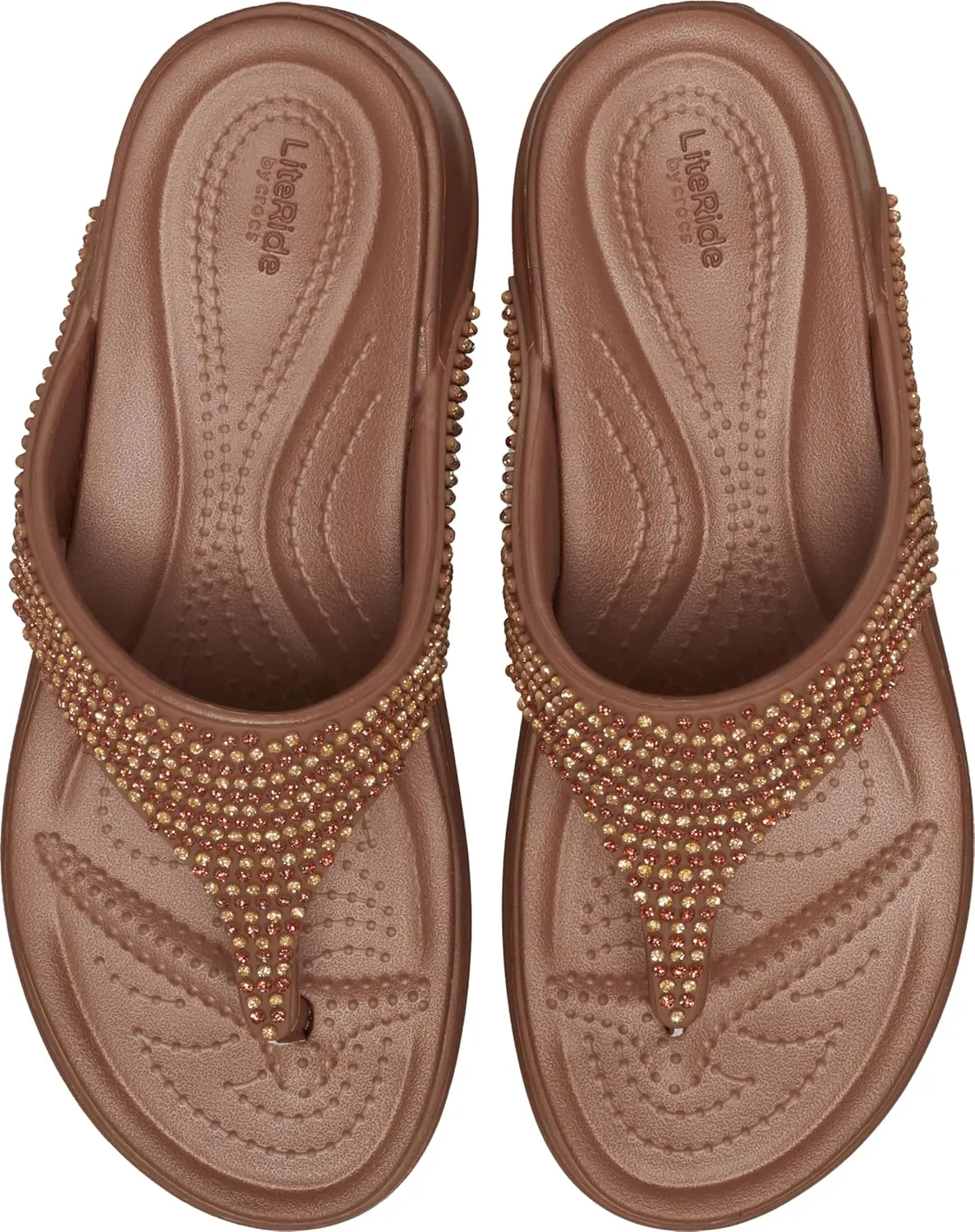 Crocs Women's Boca Bling Flip Wedge Platform Sandal