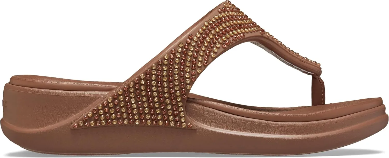 Crocs Women's Boca Bling Flip Wedge Platform Sandal