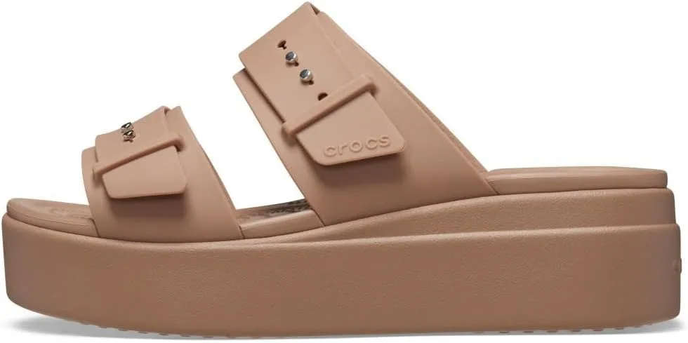 Crocs Women's Brooklyn Buckle Low Wedge, Platform Sandals