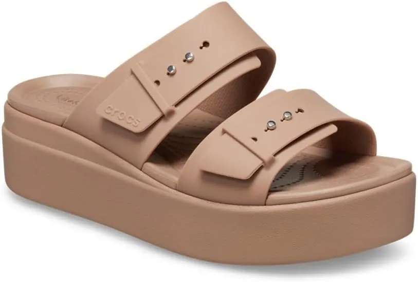Crocs Women's Brooklyn Buckle Low Wedge, Platform Sandals