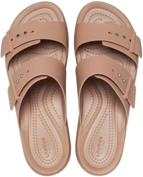 Crocs Women's Brooklyn Buckle Low Wedge, Platform Sandals