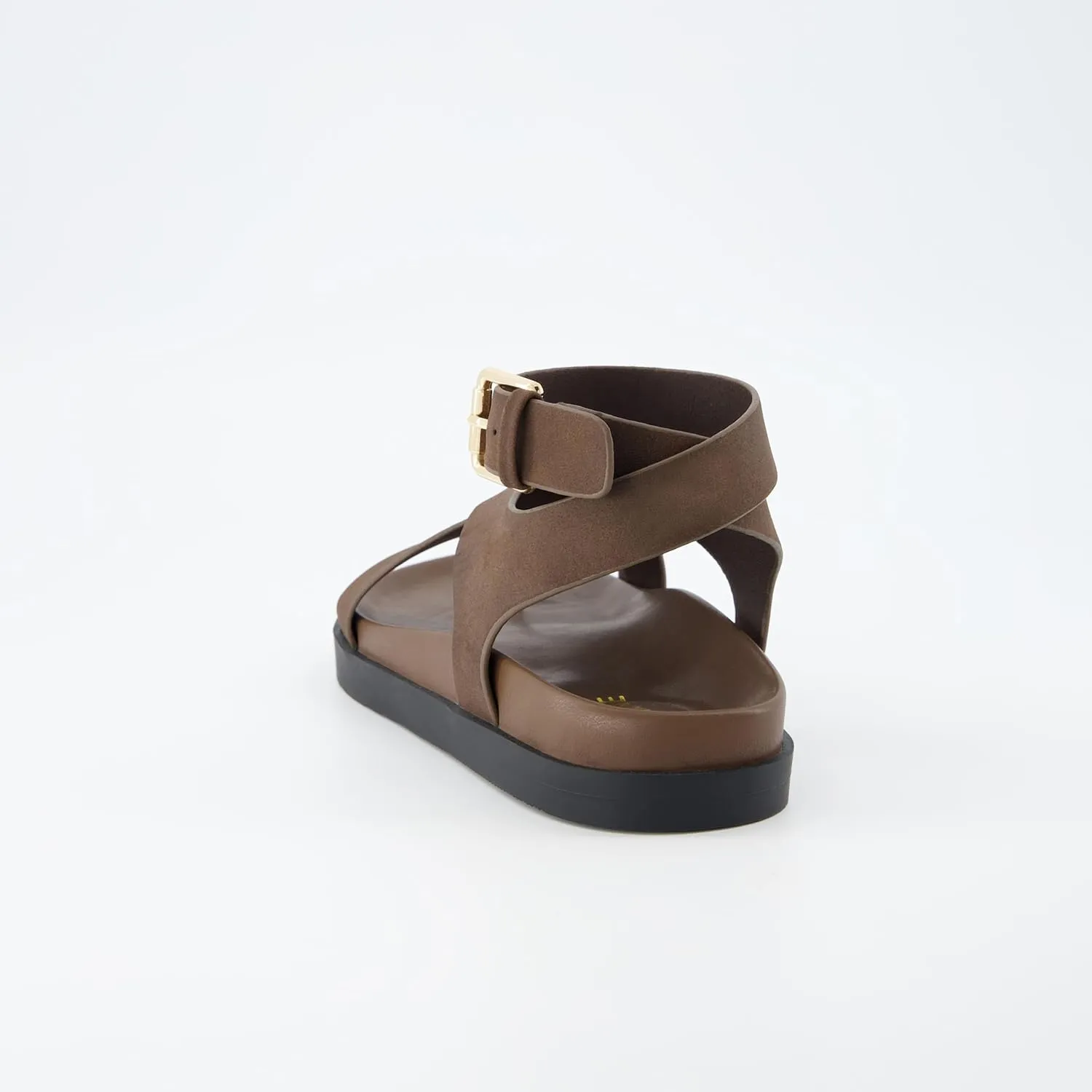 CUSHIONAIRE Women's Entry ankle wrap footbed sandal with  Comfort, Wide Widths Available