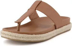 CUSHIONAIRE Women's Nacho Espadrille footbed sandal with  Comfort, Wide Widths Available