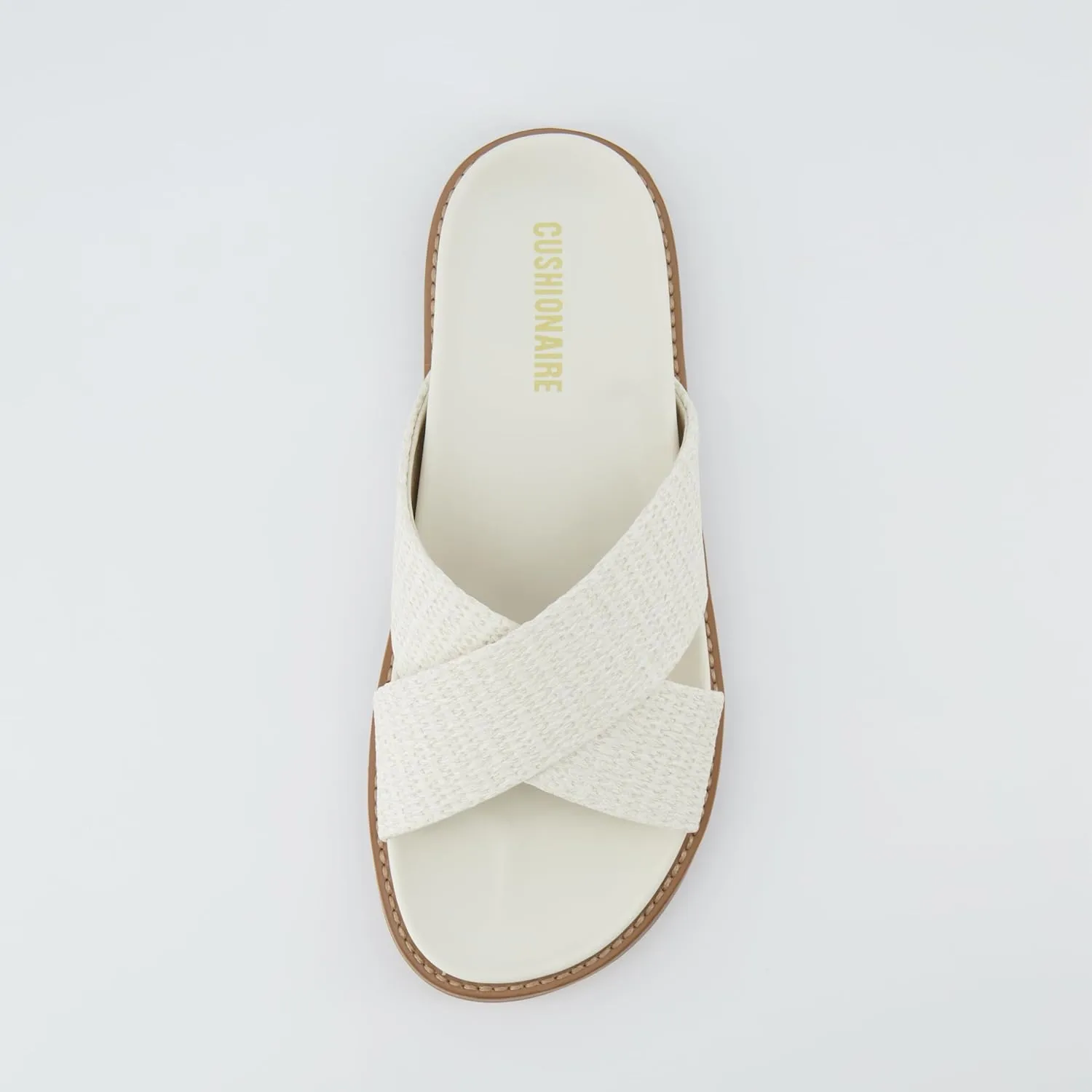 CUSHIONAIRE Women's Nell footbed sandal with  Comfort, Wide Widths Available