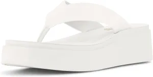 CUSHIONAIRE Women's Pippin thong platform sandal with  Memory Foam