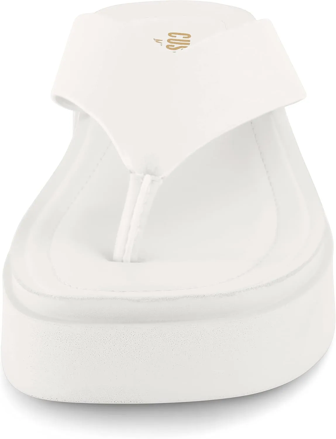 CUSHIONAIRE Women's Pippin thong platform sandal with  Memory Foam