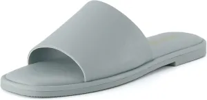 CUSHIONAIRE Women's Tudor slide sandal  Memory Foam, Wide Widths Available