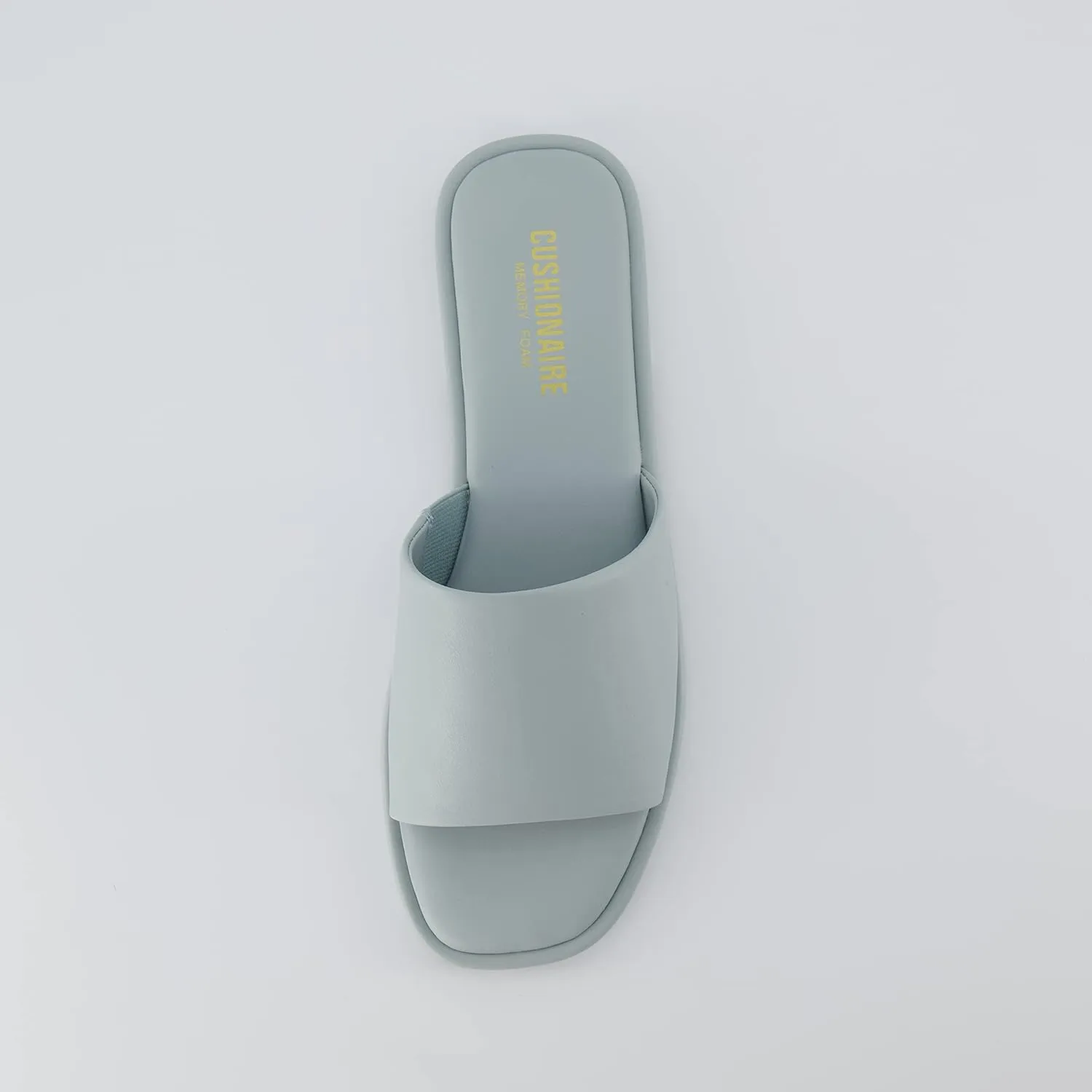 CUSHIONAIRE Women's Tudor slide sandal  Memory Foam, Wide Widths Available