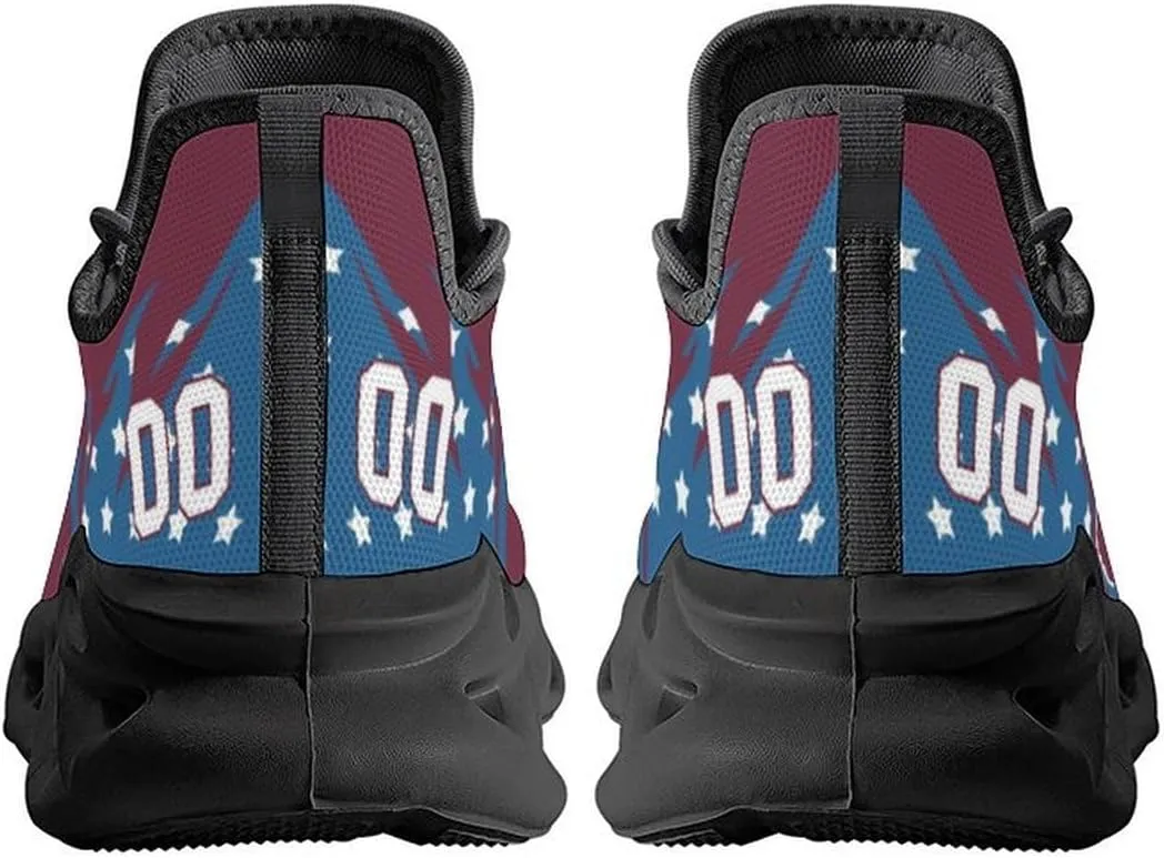 Custom Hockey Sneakers Personalized Breathable Fans Gifts Add Name & Number Workout Athletic Gym Slip-on Shoes for Men Women