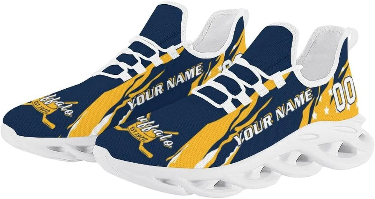 Custom Hockey Sneakers Personalized Breathable Fans Gifts Add Name & Number Workout Athletic Gym Slip-on Shoes for Men Women