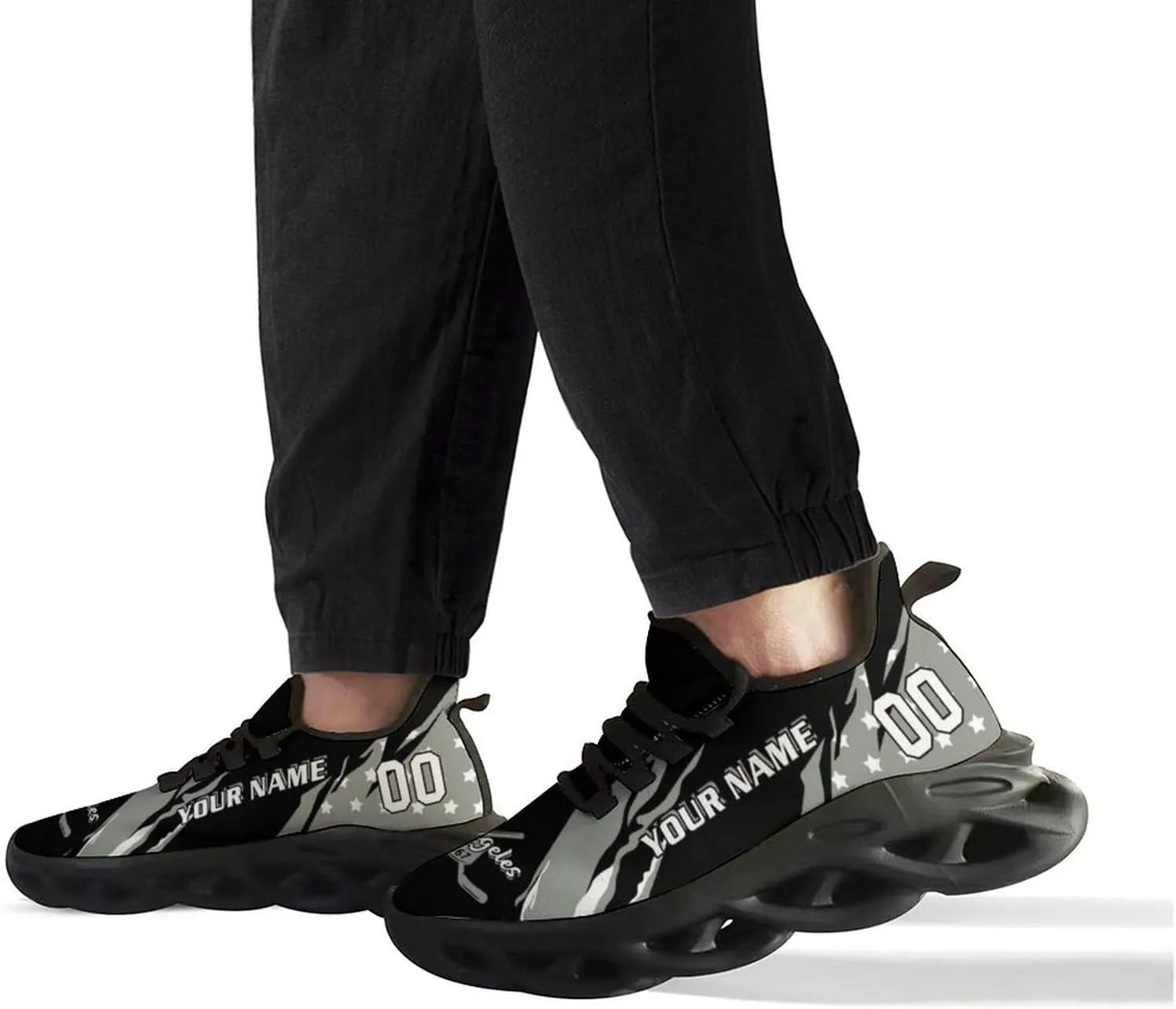 Custom Hockey Sneakers Personalized Breathable Fans Gifts Add Name & Number Workout Athletic Gym Slip-on Shoes for Men Women