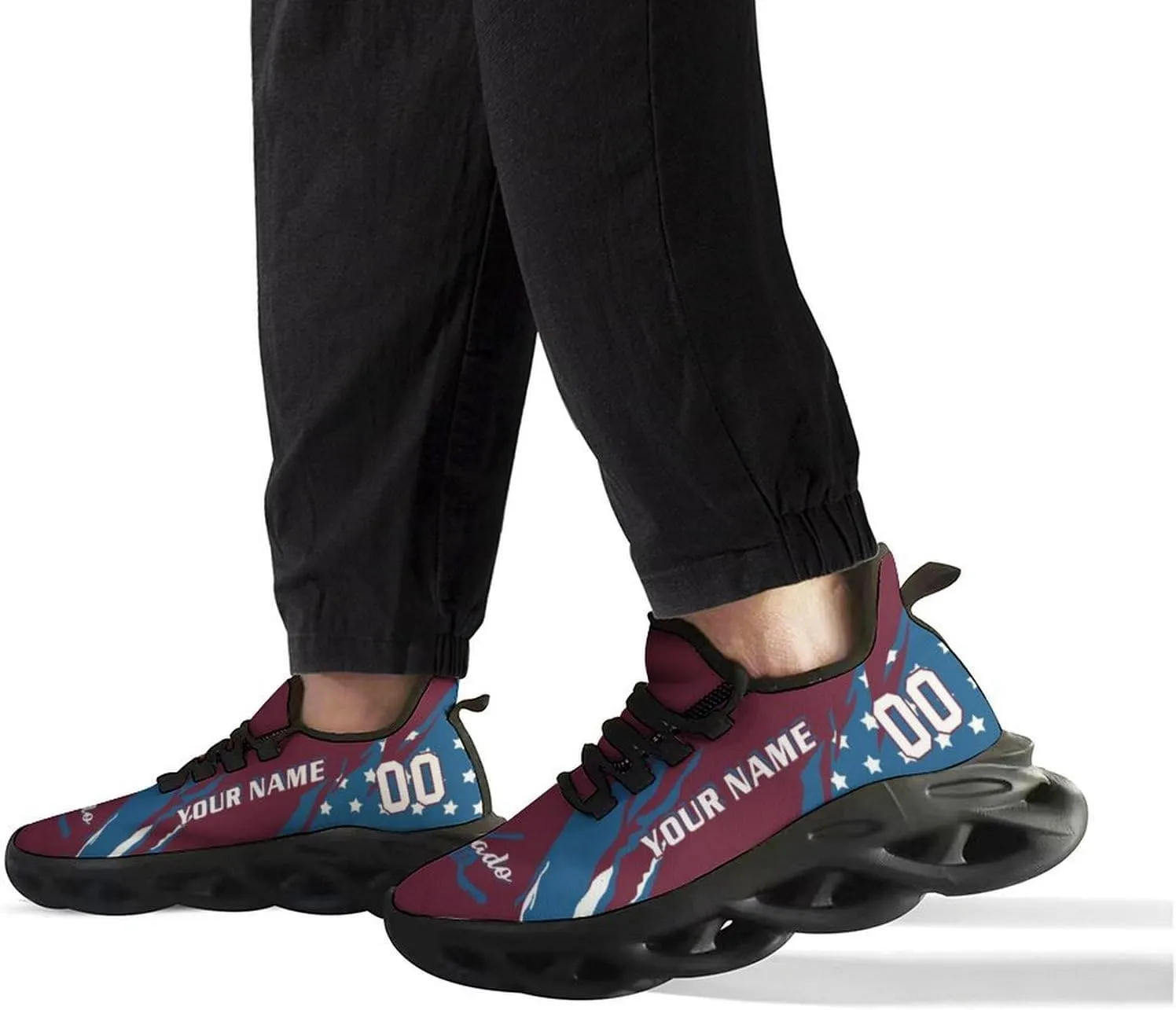 Custom Hockey Sneakers Personalized Breathable Fans Gifts Add Name & Number Workout Athletic Gym Slip-on Shoes for Men Women