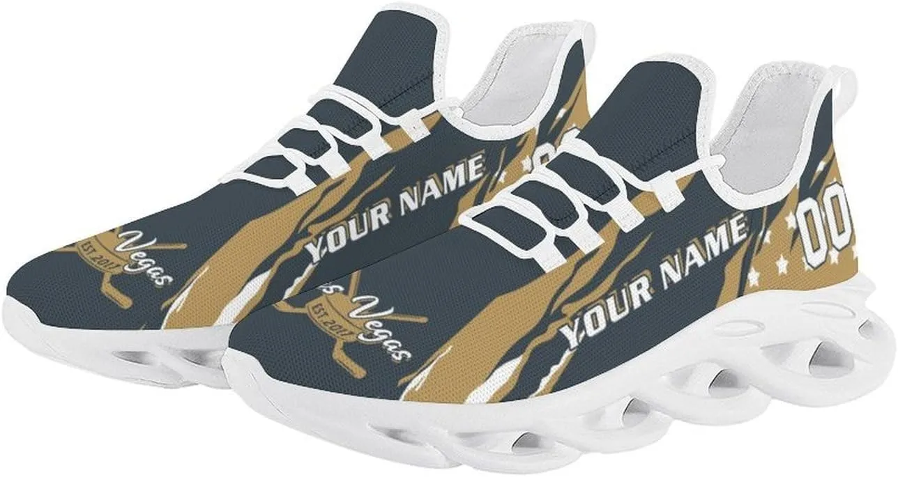 Custom Hockey Sneakers Personalized Breathable Fans Gifts Add Name & Number Workout Athletic Gym Slip-on Shoes for Men Women