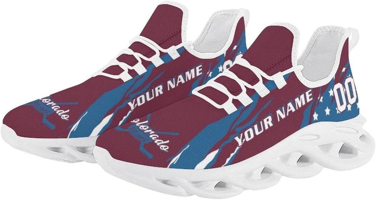 Custom Hockey Sneakers Personalized Breathable Fans Gifts Add Name & Number Workout Athletic Gym Slip-on Shoes for Men Women