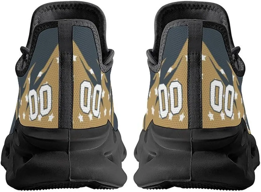 Custom Hockey Sneakers Personalized Breathable Fans Gifts Add Name & Number Workout Athletic Gym Slip-on Shoes for Men Women