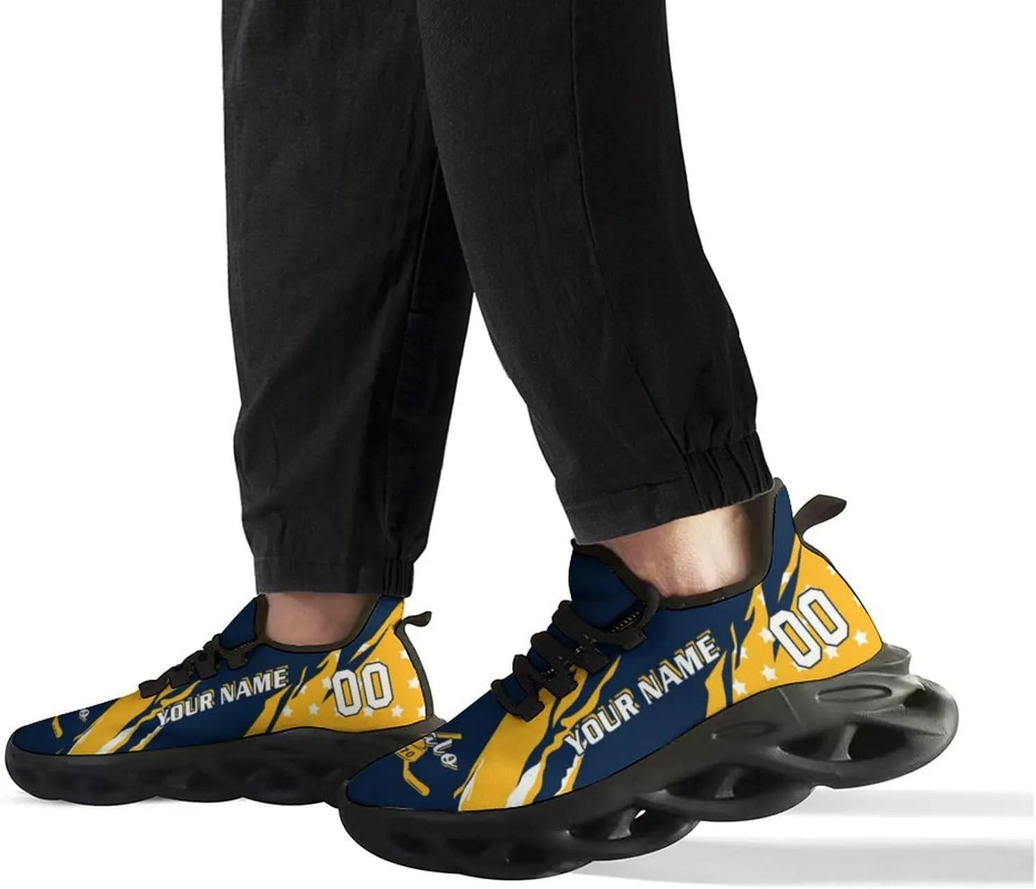 Custom Hockey Sneakers Personalized Breathable Fans Gifts Add Name & Number Workout Athletic Gym Slip-on Shoes for Men Women