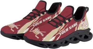 Custom Hockey Sneakers Personalized Breathable Fans Gifts Add Name & Number Workout Athletic Gym Slip-on Shoes for Men Women