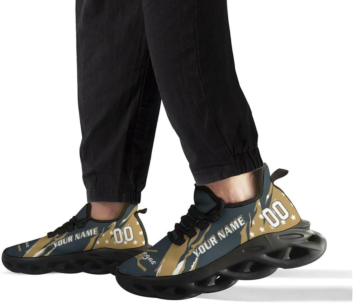 Custom Hockey Sneakers Personalized Breathable Fans Gifts Add Name & Number Workout Athletic Gym Slip-on Shoes for Men Women