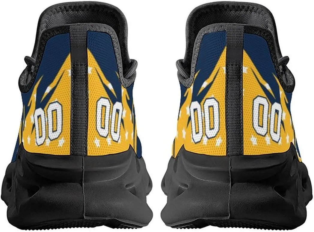 Custom Hockey Sneakers Personalized Breathable Fans Gifts Add Name & Number Workout Athletic Gym Slip-on Shoes for Men Women