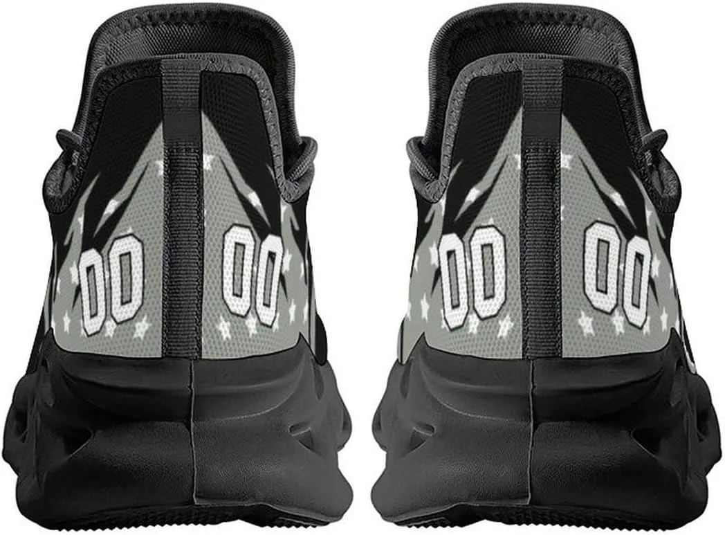 Custom Hockey Sneakers Personalized Breathable Fans Gifts Add Name & Number Workout Athletic Gym Slip-on Shoes for Men Women