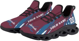 Custom Hockey Sneakers Personalized Breathable Fans Gifts Add Name & Number Workout Athletic Gym Slip-on Shoes for Men Women