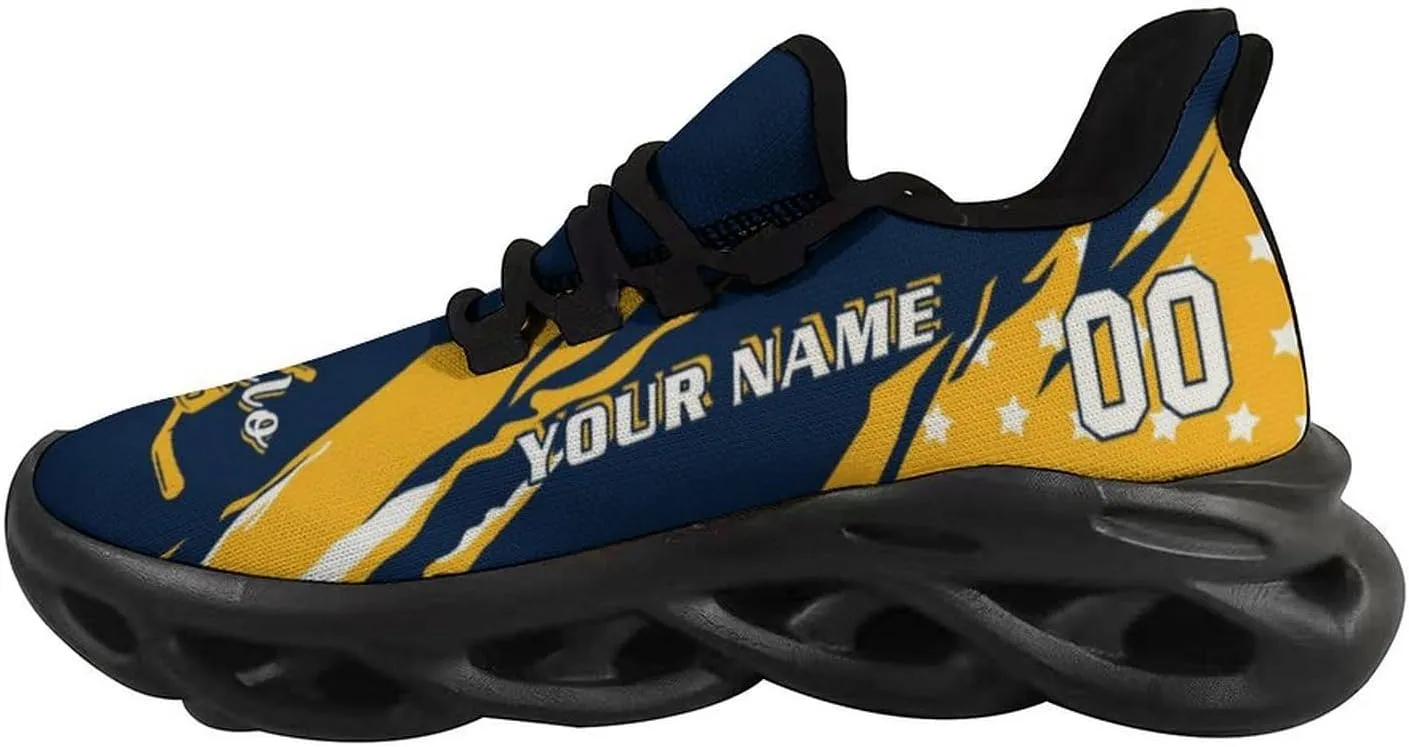 Custom Hockey Sneakers Personalized Breathable Fans Gifts Add Name & Number Workout Athletic Gym Slip-on Shoes for Men Women