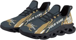 Custom Hockey Sneakers Personalized Breathable Fans Gifts Add Name & Number Workout Athletic Gym Slip-on Shoes for Men Women