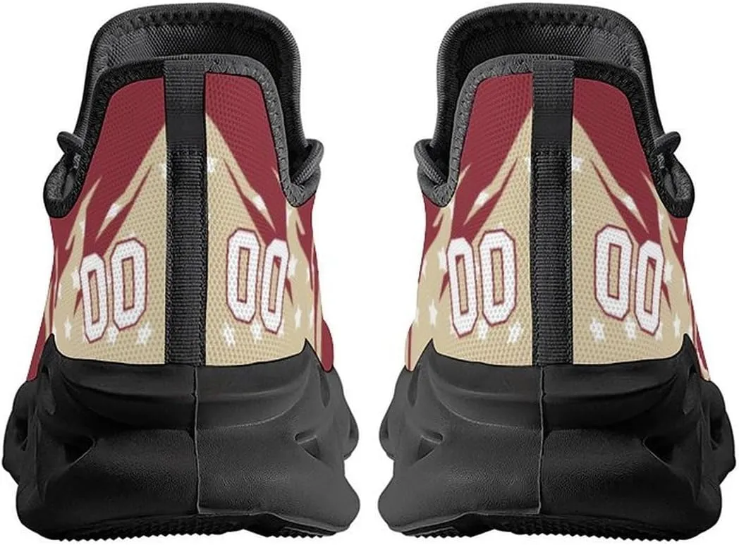 Custom Hockey Sneakers Personalized Breathable Fans Gifts Add Name & Number Workout Athletic Gym Slip-on Shoes for Men Women