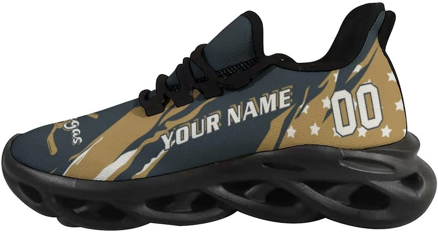 Custom Hockey Sneakers Personalized Breathable Fans Gifts Add Name & Number Workout Athletic Gym Slip-on Shoes for Men Women