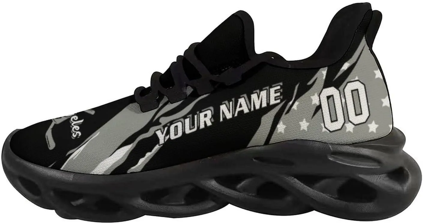 Custom Hockey Sneakers Personalized Breathable Fans Gifts Add Name & Number Workout Athletic Gym Slip-on Shoes for Men Women