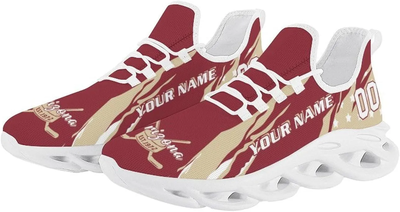 Custom Hockey Sneakers Personalized Breathable Fans Gifts Add Name & Number Workout Athletic Gym Slip-on Shoes for Men Women