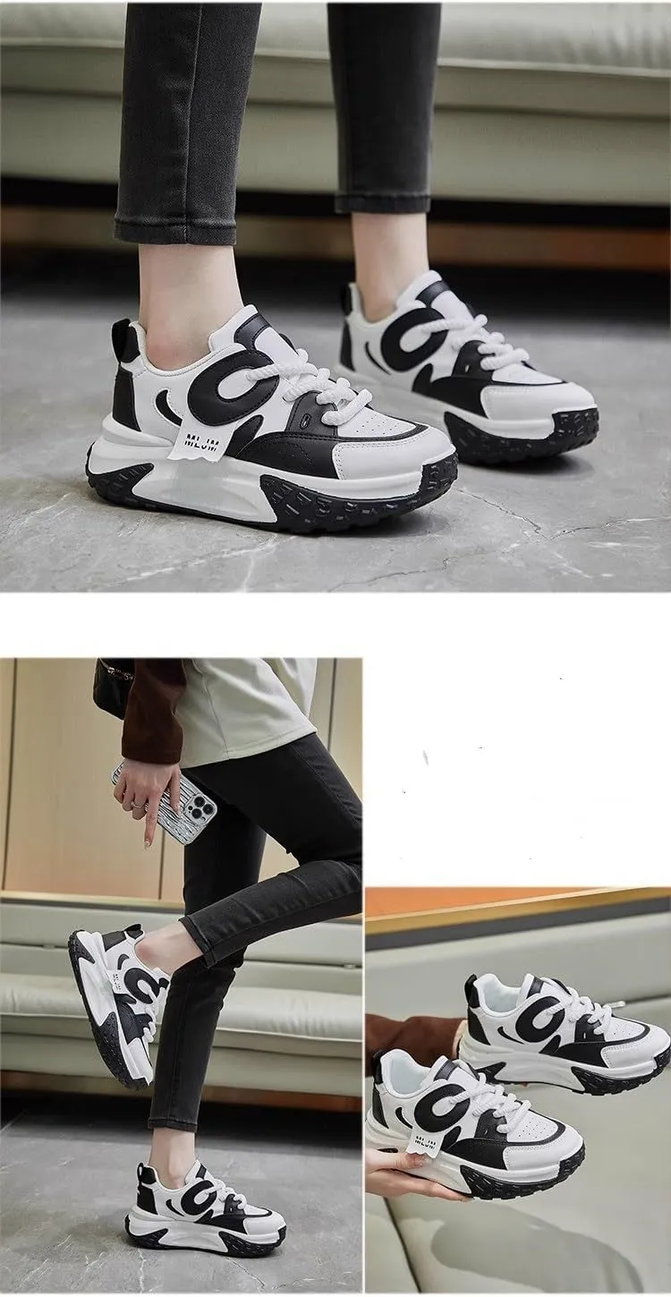 Cute Sneakers for Women Stylish Chunky Dad Shoes All-Season Fresh Colored Trainers for Trendsetters