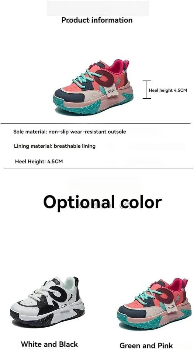 Cute Sneakers for Women Stylish Chunky Dad Shoes All-Season Fresh Colored Trainers for Trendsetters