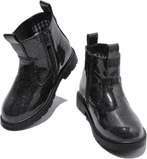 DADAWEN Boys Girls Waterproof Outdoor Side Zipper Comfort Chelsea Ankle Boots Combat Ankle Booties (Toddlers/Little Kids/Big Kids)