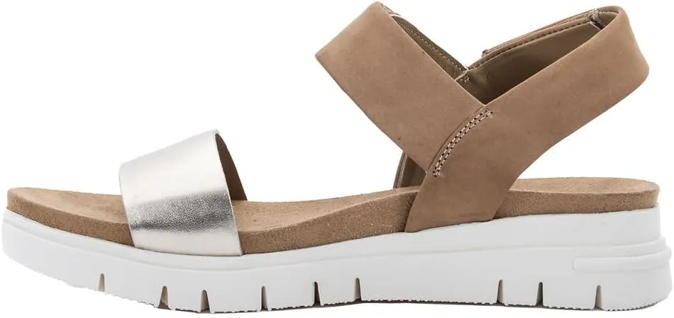David Tate Womens Goodie Metallic Leather Slingback Sandals
