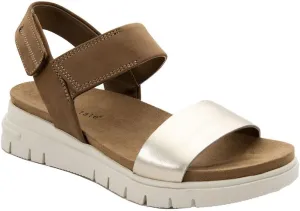David Tate Womens Goodie Metallic Leather Slingback Sandals