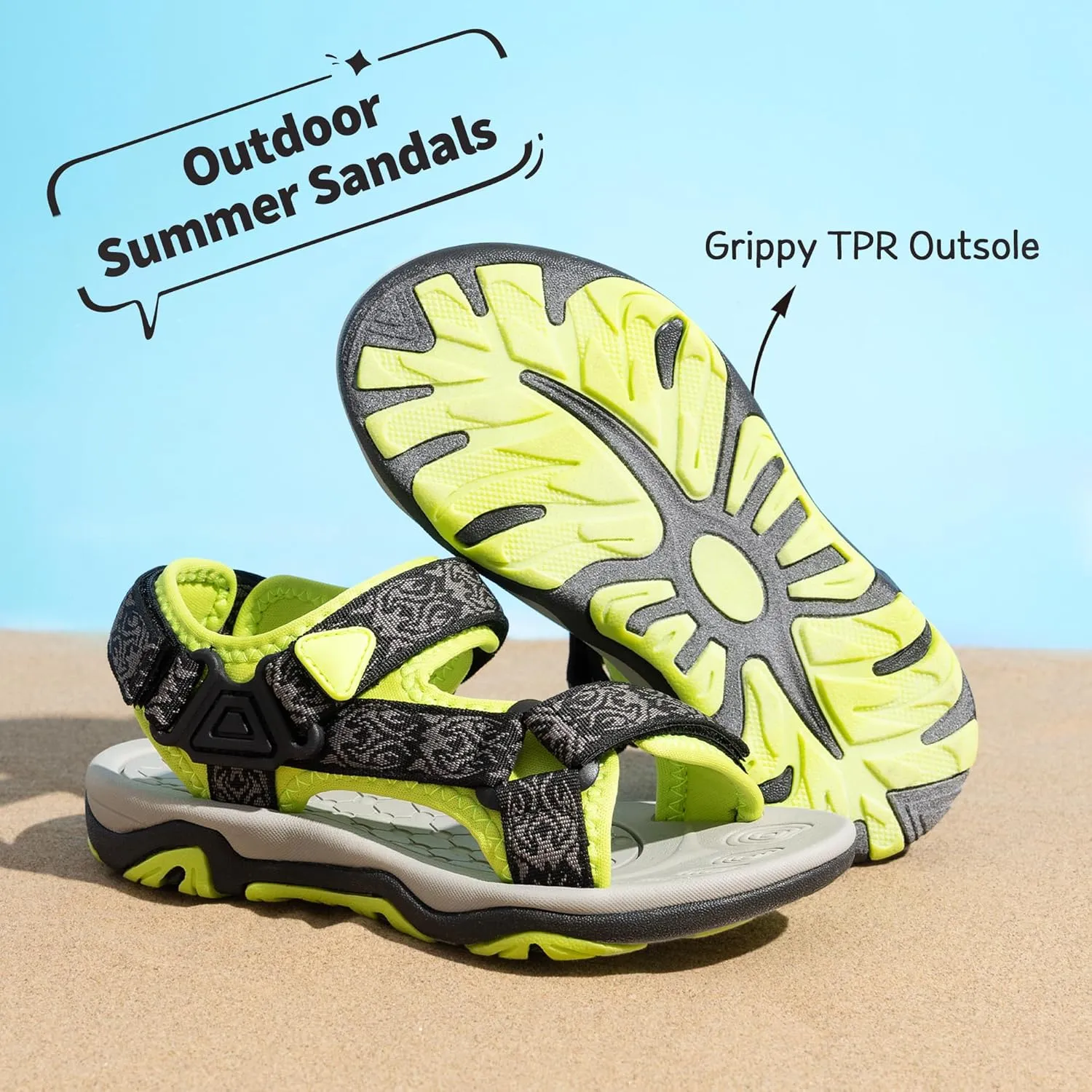 DREAM PAIRS Kids Adventurous Light-Weight Adjustable Straps Summer Sandals (Toddler/Little Kid/Big Kid)