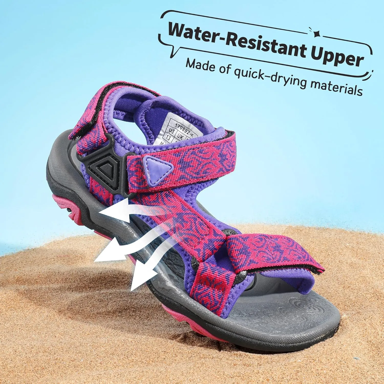 DREAM PAIRS Kids Adventurous Light-Weight Adjustable Straps Summer Sandals (Toddler/Little Kid/Big Kid)