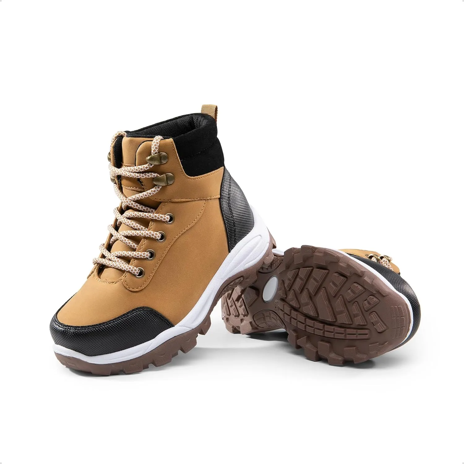 DREAM PAIRS Kids Hiking Boots Boys Girls High-Top Shoes Outdoors Lace-Up Lightweight Hiking Shoes for Little Kid Big Kid