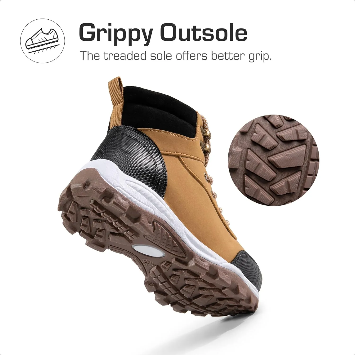 DREAM PAIRS Kids Hiking Boots Boys Girls High-Top Shoes Outdoors Lace-Up Lightweight Hiking Shoes for Little Kid Big Kid