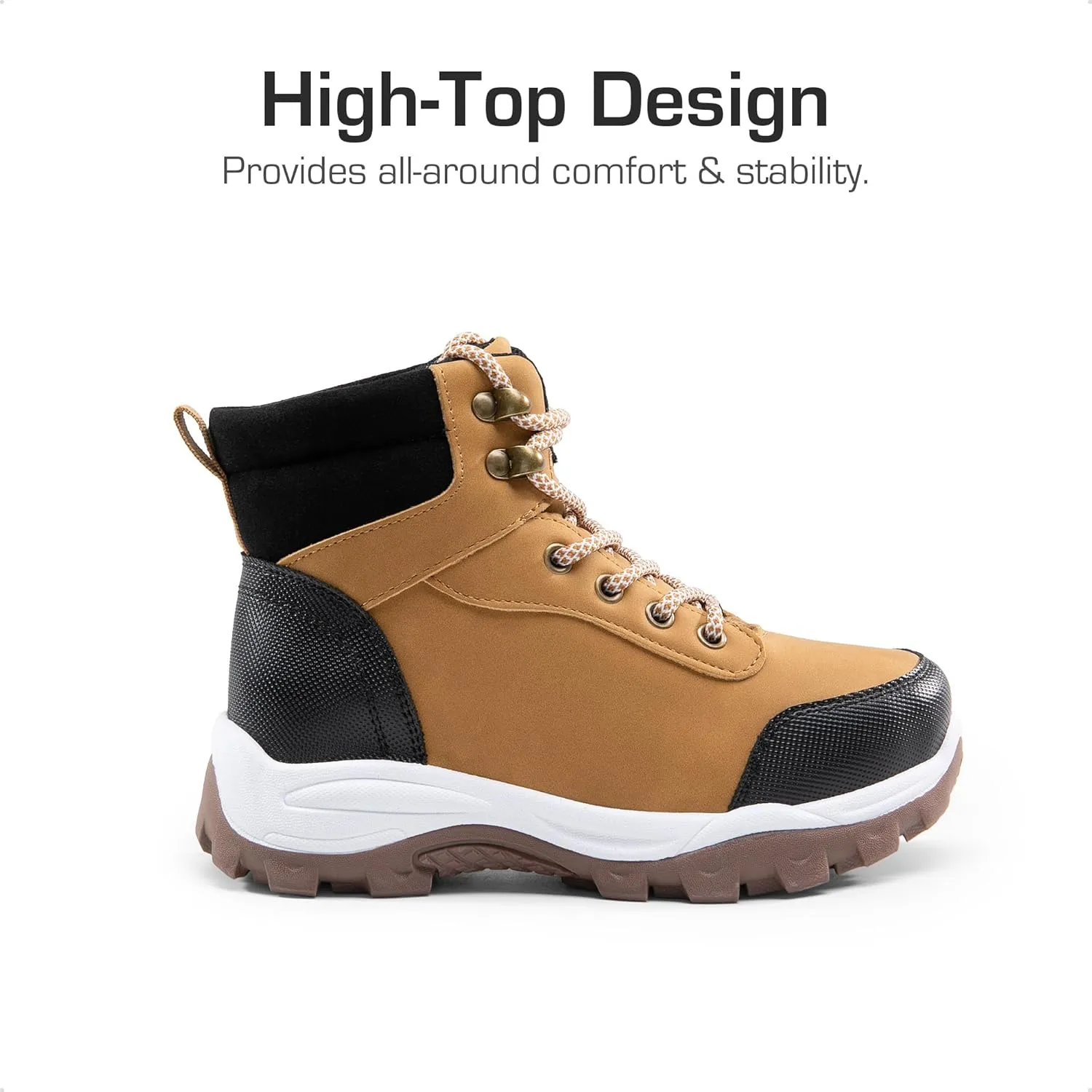 DREAM PAIRS Kids Hiking Boots Boys Girls High-Top Shoes Outdoors Lace-Up Lightweight Hiking Shoes for Little Kid Big Kid