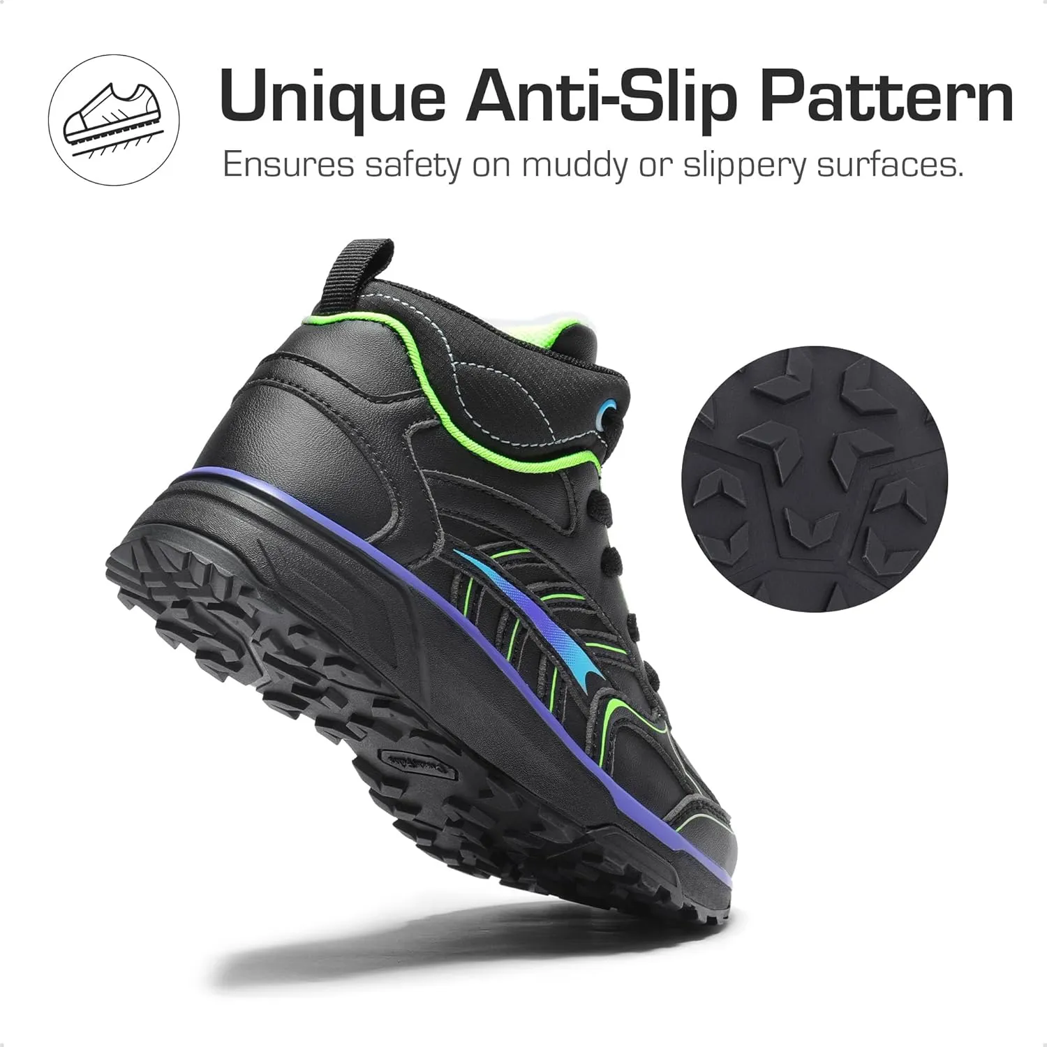 DREAM PAIRS Kids Shoes Hiking Boots Boys Girls High-Top Shoes Outdoors DuraPlay Lace-Up Lightweight Hiking Sneakers