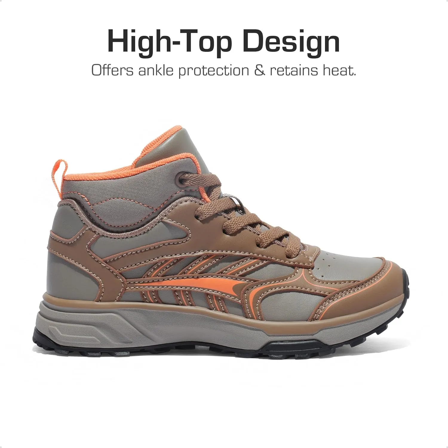 DREAM PAIRS Kids Shoes Hiking Boots Boys Girls High-Top Shoes Outdoors DuraPlay Lace-Up Lightweight Hiking Sneakers