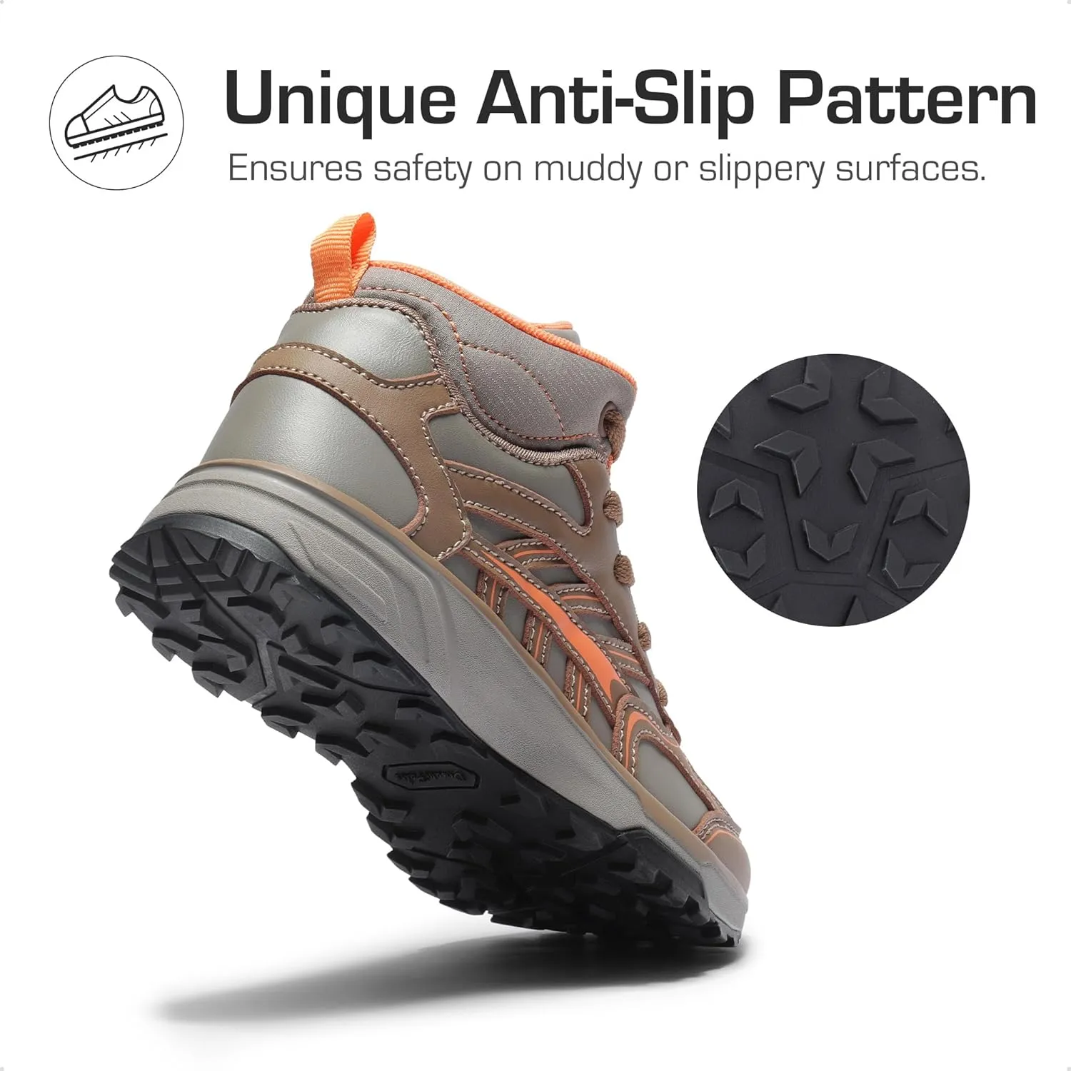 DREAM PAIRS Kids Shoes Hiking Boots Boys Girls High-Top Shoes Outdoors DuraPlay Lace-Up Lightweight Hiking Sneakers