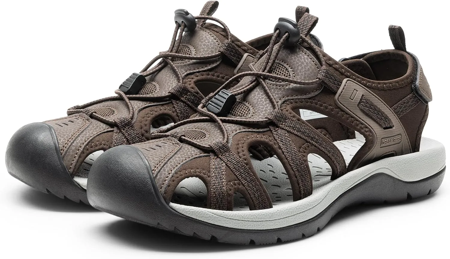DREAM PAIRS Men's Sandals Hiking Water Sport Athletic Beach Outdoor Comfortable Casual Closed Toe Summer Sandal Shoes